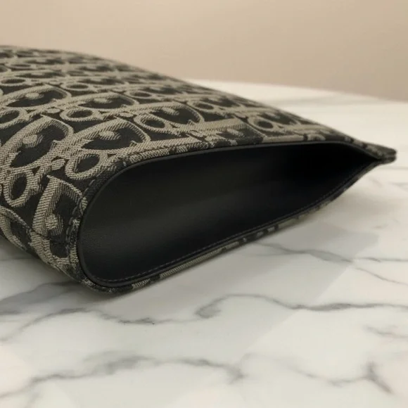 DIOR Vintage Oblique Trotter Monogram Canvas Clutch Bag - Picture 6 of 15